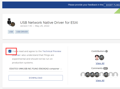 ESXi安装Realtek USB RTL8156B 2.5G网卡驱动