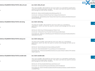 【VMware ESXi】新版VMware Host Client独立客户端Beta版现已发布。
