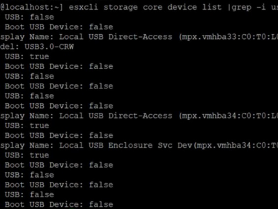 ESXi添加USB硬盘作为数据存储