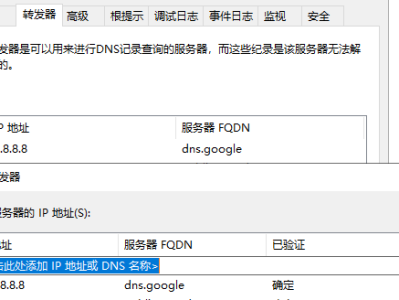 Windows dns服务器  设置 条件转发器 访问xxxx.com 通过 8.8.8.8 解析