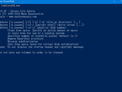 windows系统磁盘空间清理工具SDelete